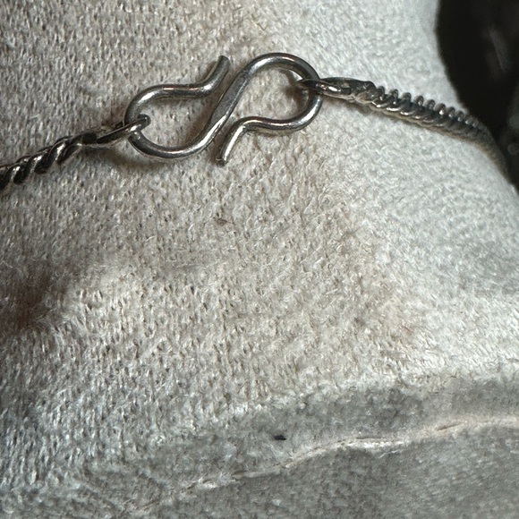 Sterling Silver 925 Dendrite and Black Cabochons Stone Necklace - Picture 4 of 5